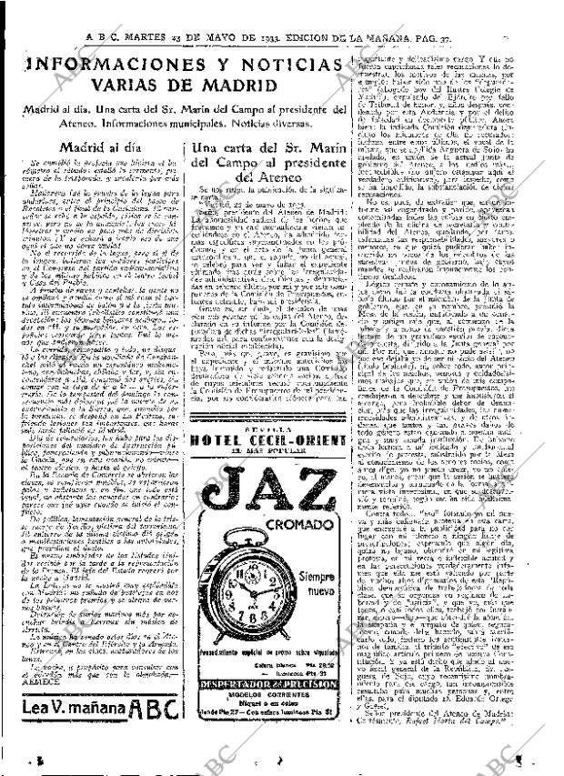 ABC MADRID 23-05-1933 página 37