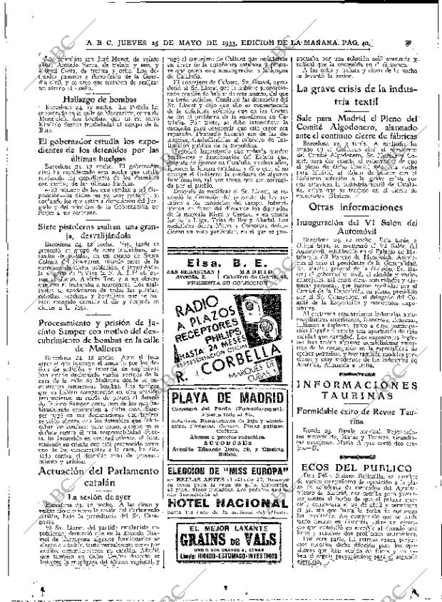 ABC MADRID 25-05-1933 página 40