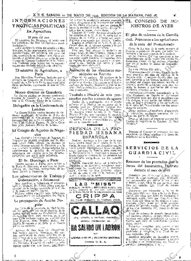 ABC MADRID 27-05-1933 página 18