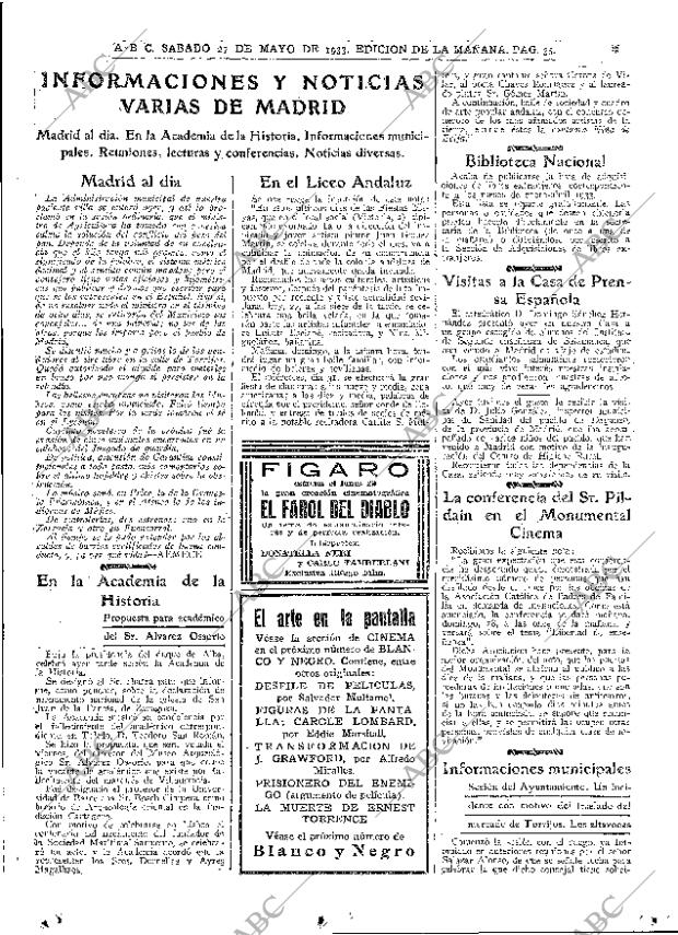 ABC MADRID 27-05-1933 página 35