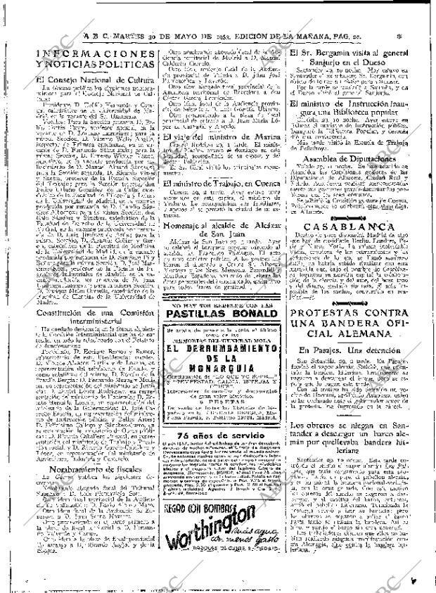 ABC MADRID 30-05-1933 página 20