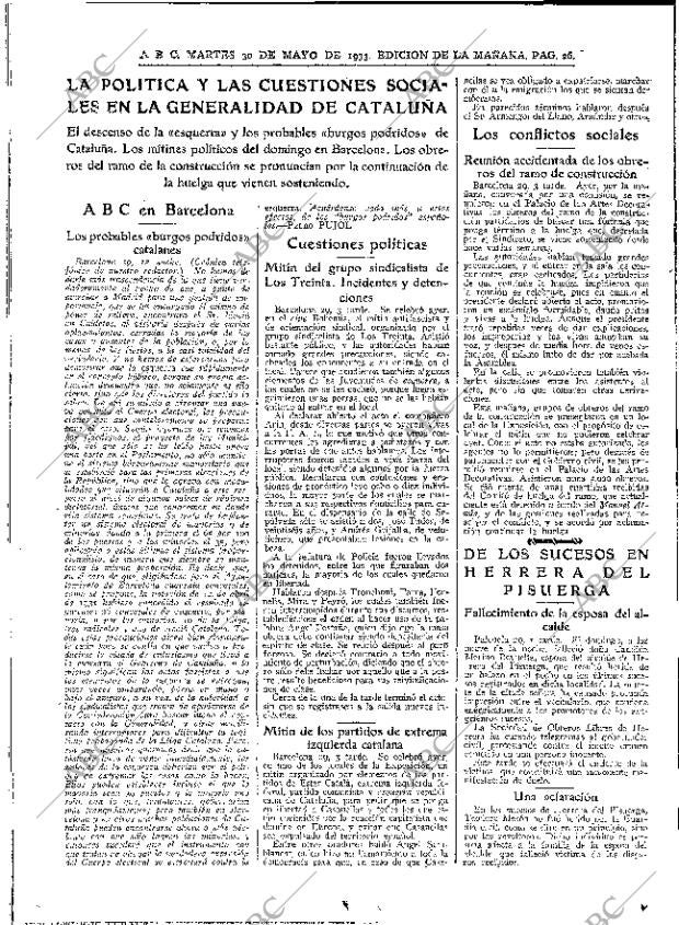 ABC MADRID 30-05-1933 página 26