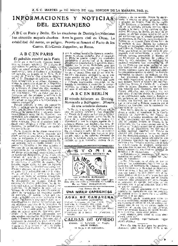 ABC MADRID 30-05-1933 página 31