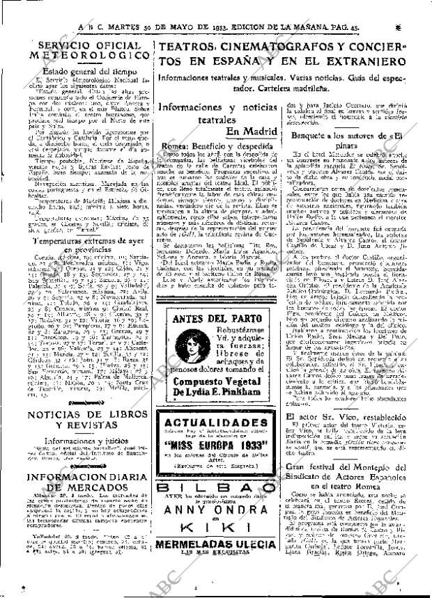 ABC MADRID 30-05-1933 página 45