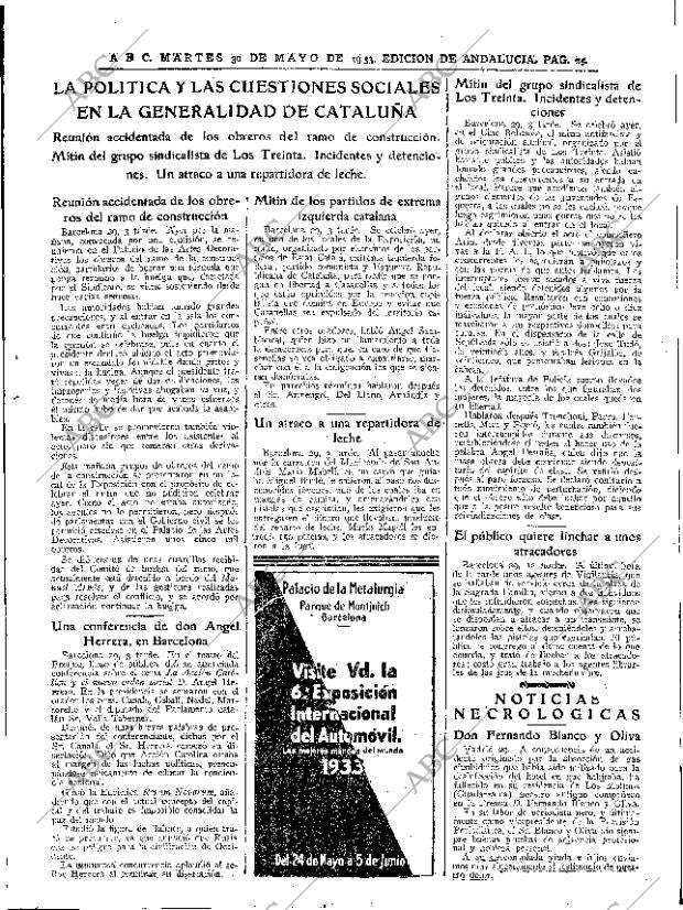 ABC SEVILLA 30-05-1933 página 25