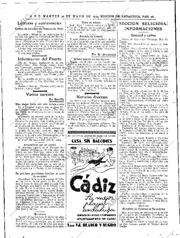 ABC SEVILLA 30-05-1933 página 28