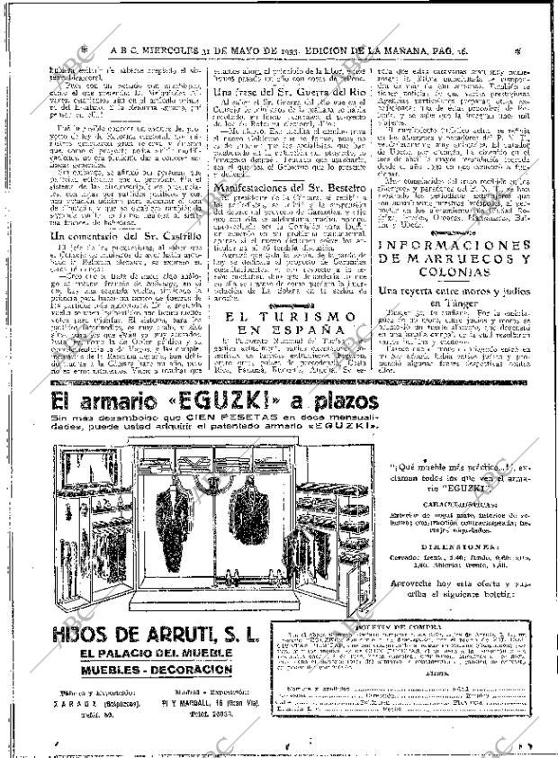 ABC MADRID 31-05-1933 página 16