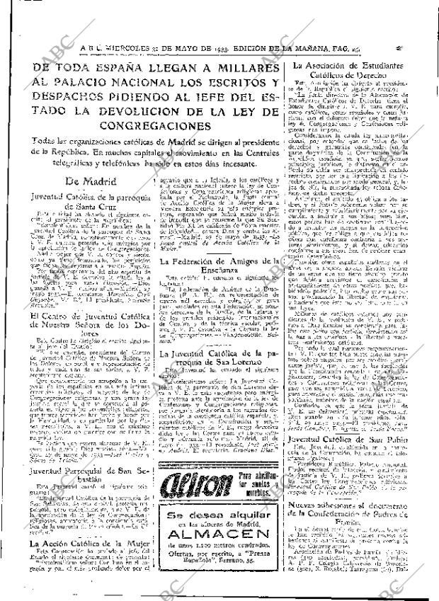 ABC MADRID 31-05-1933 página 25