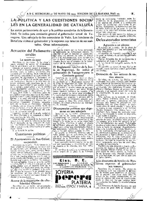 ABC MADRID 31-05-1933 página 29