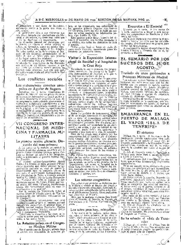 ABC MADRID 31-05-1933 página 30