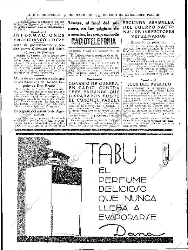 ABC SEVILLA 31-05-1933 página 18