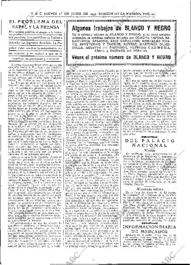 ABC MADRID 01-06-1933 página 21