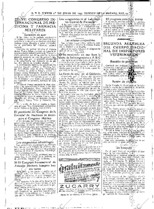 ABC MADRID 01-06-1933 página 22