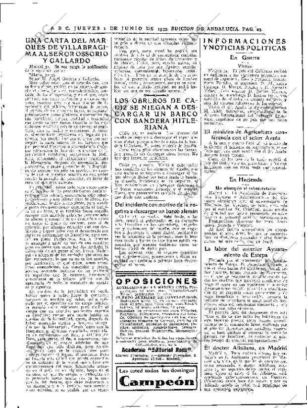 ABC SEVILLA 01-06-1933 página 23