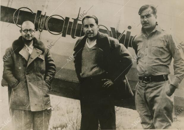 La primera «foto» del vuelo de Barberán y Collar, cruzado ya el Atlántico,...