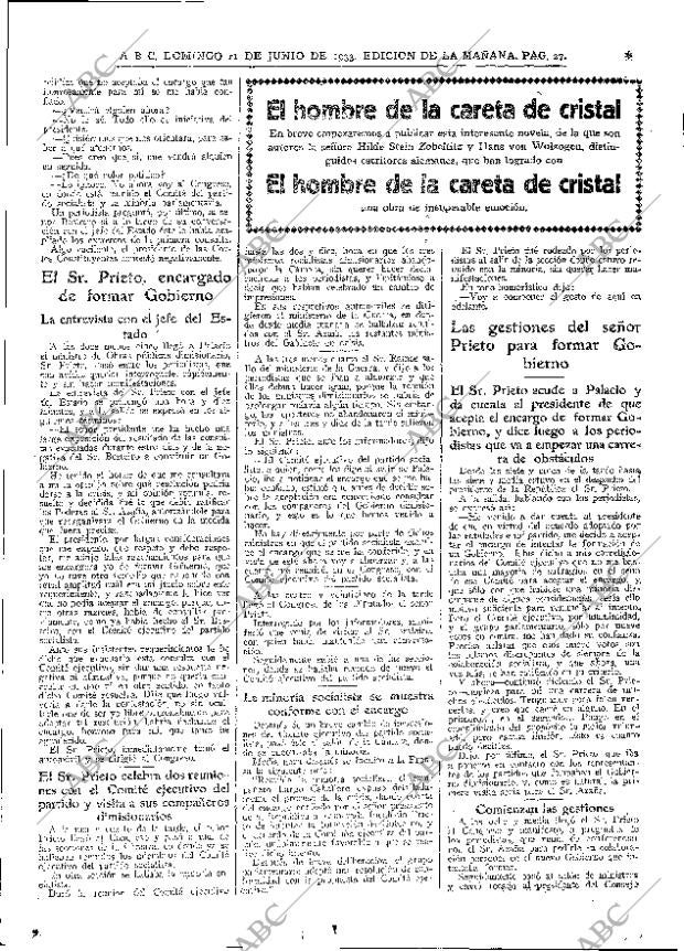 ABC MADRID 11-06-1933 página 27