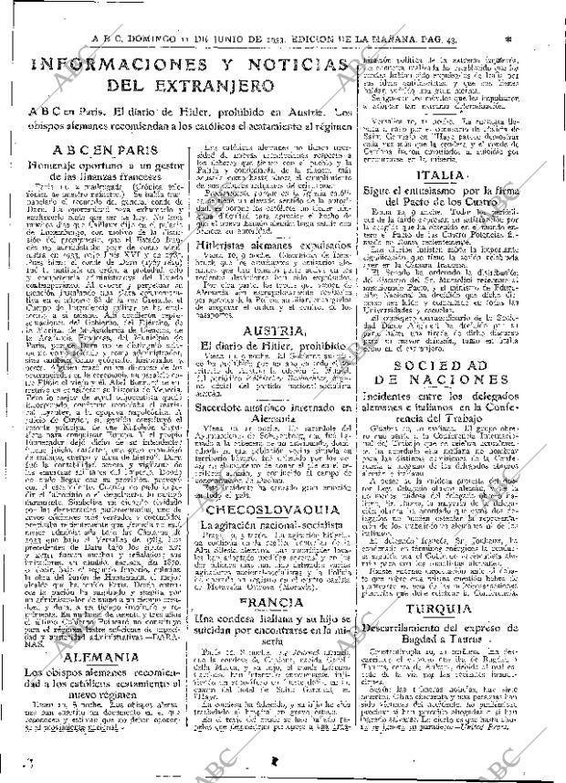 ABC MADRID 11-06-1933 página 43