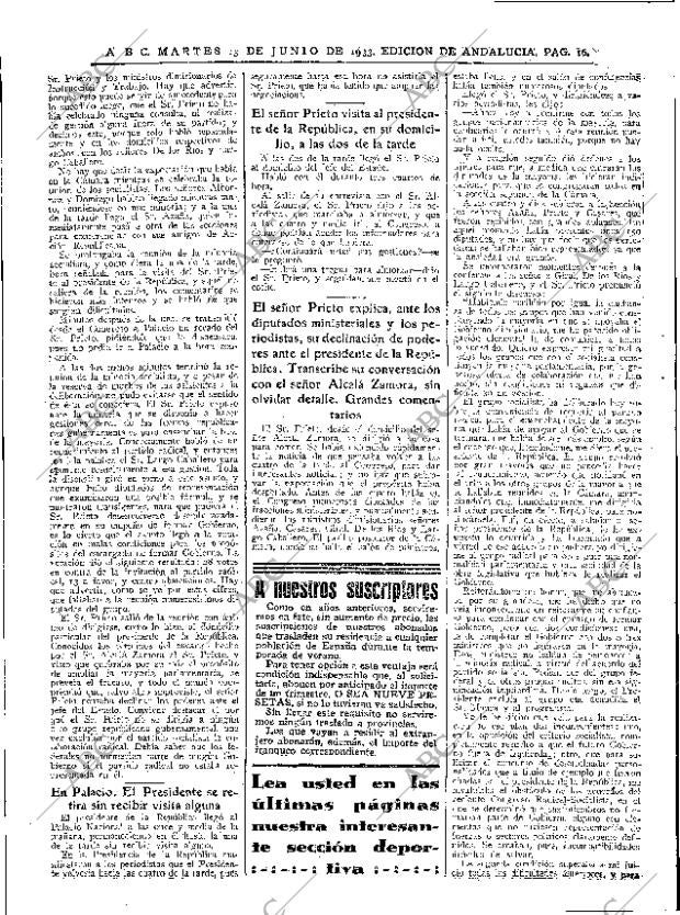 ABC SEVILLA 13-06-1933 página 16