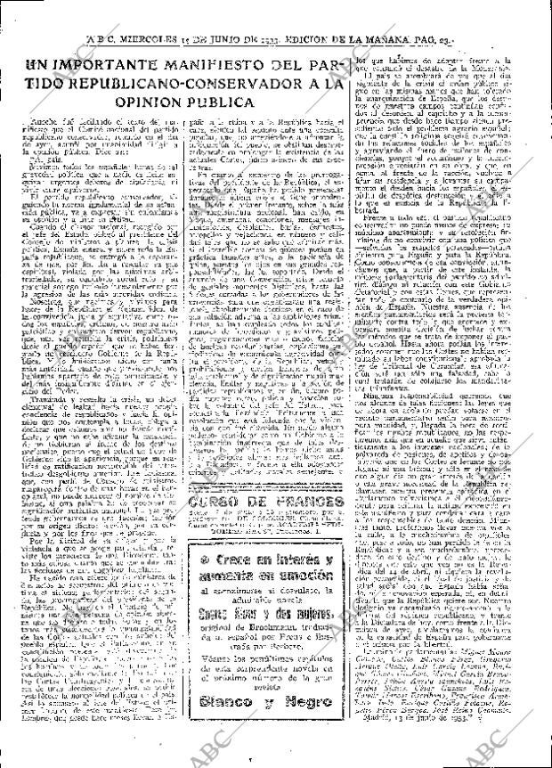 ABC MADRID 14-06-1933 página 23