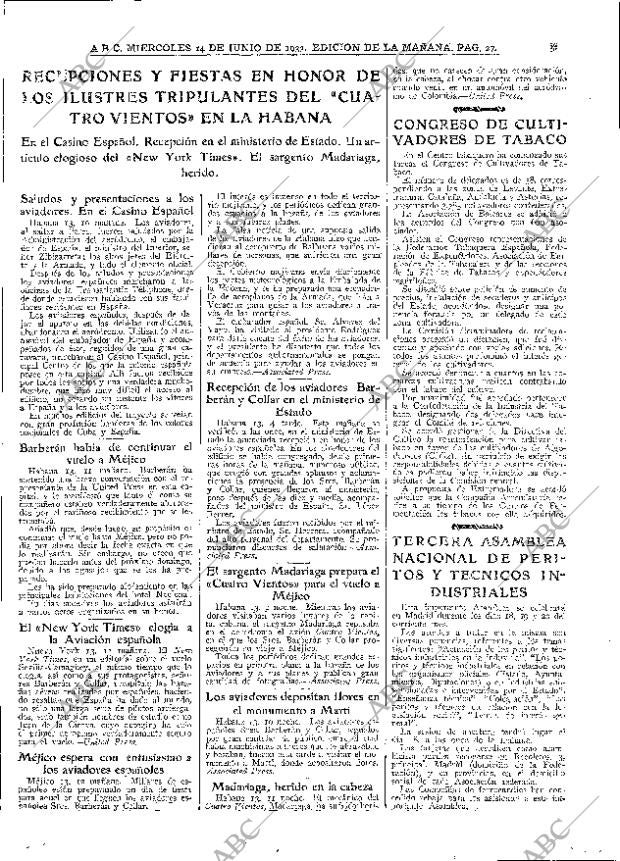 ABC MADRID 14-06-1933 página 27