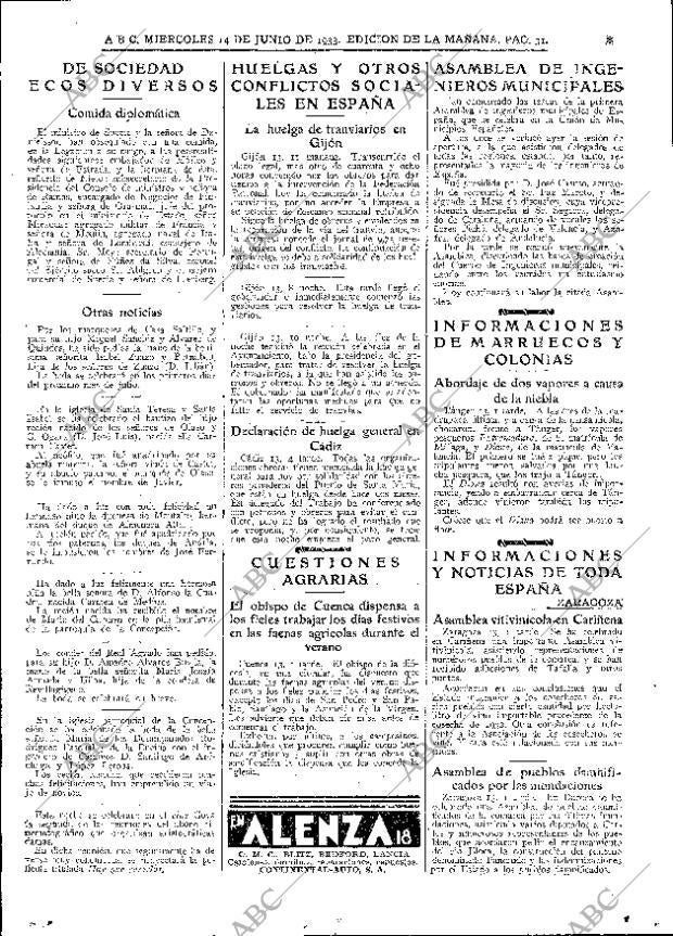 ABC MADRID 14-06-1933 página 31
