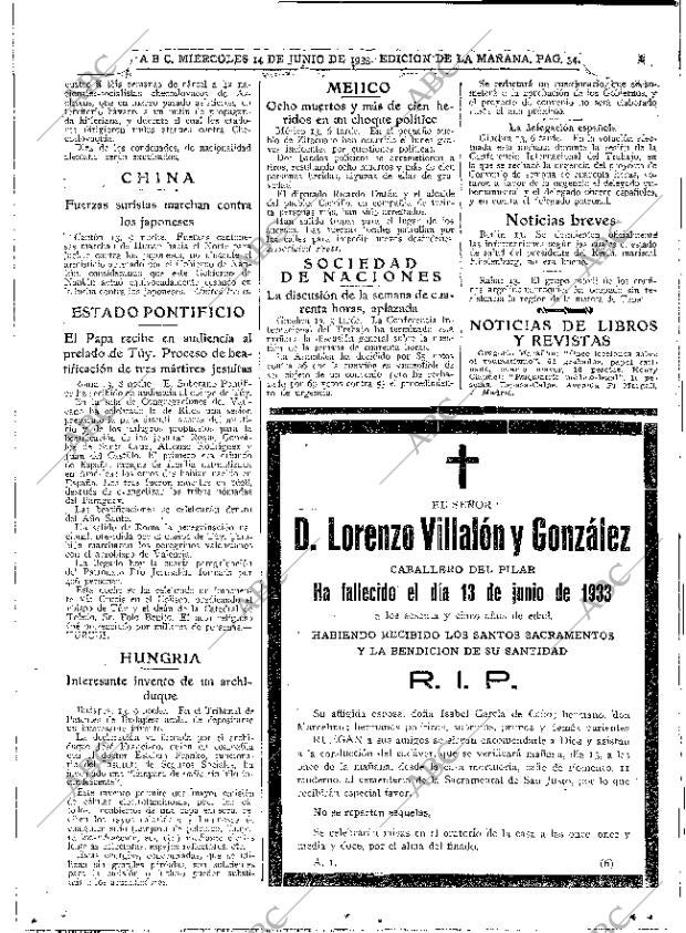 ABC MADRID 14-06-1933 página 34