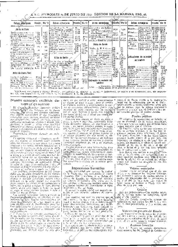 ABC MADRID 14-06-1933 página 41