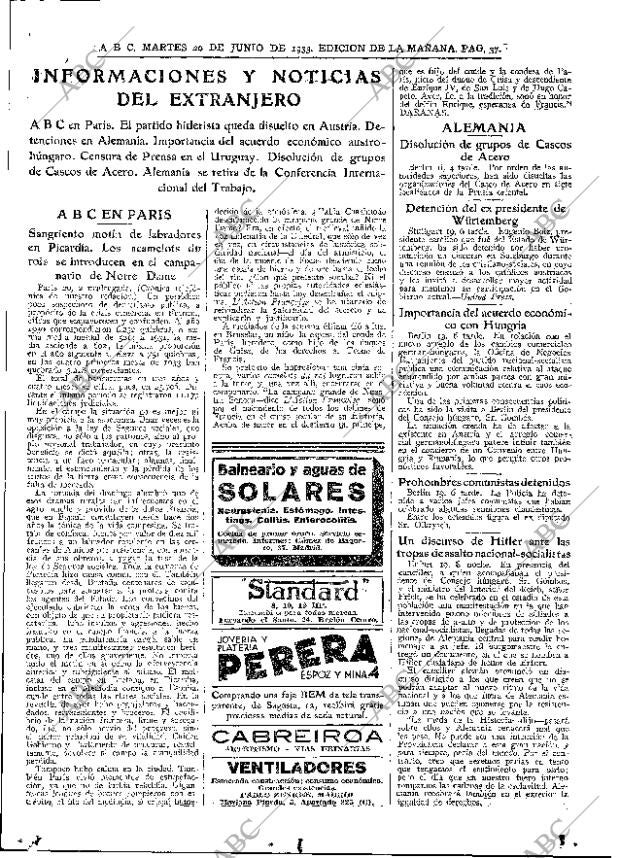 ABC MADRID 20-06-1933 página 37