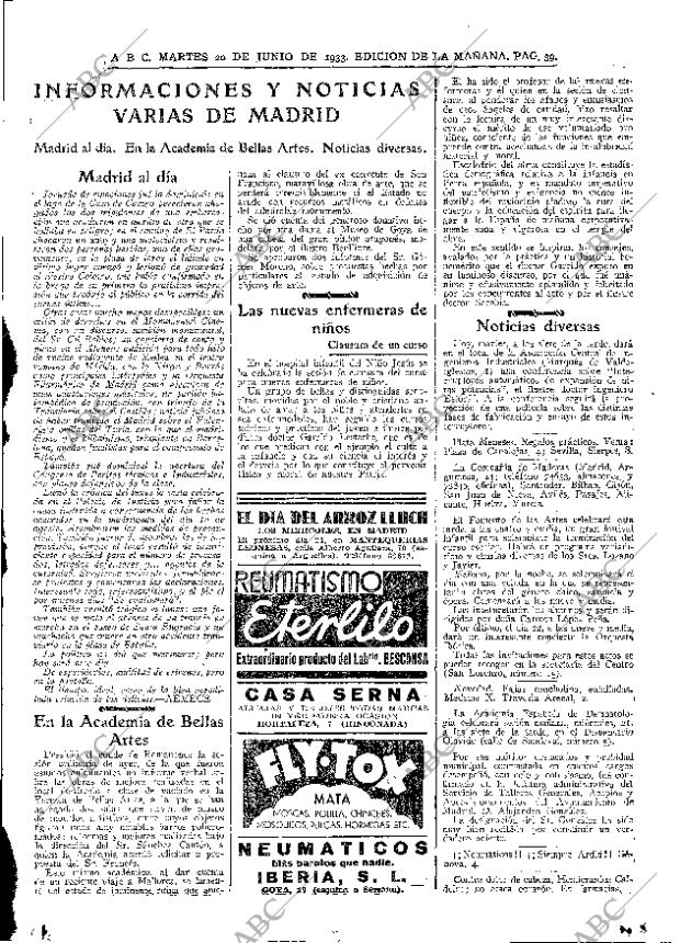 ABC MADRID 20-06-1933 página 39