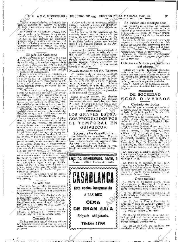 ABC MADRID 21-06-1933 página 16