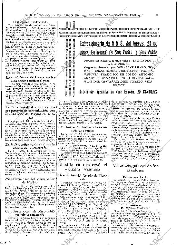 ABC MADRID 22-06-1933 página 19