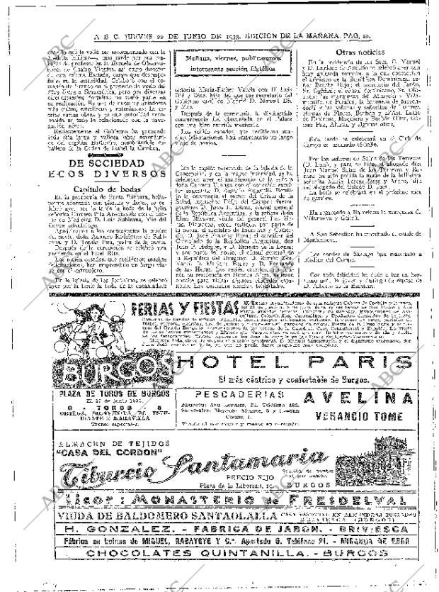 ABC MADRID 22-06-1933 página 20