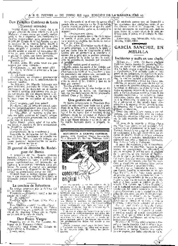 ABC MADRID 22-06-1933 página 25