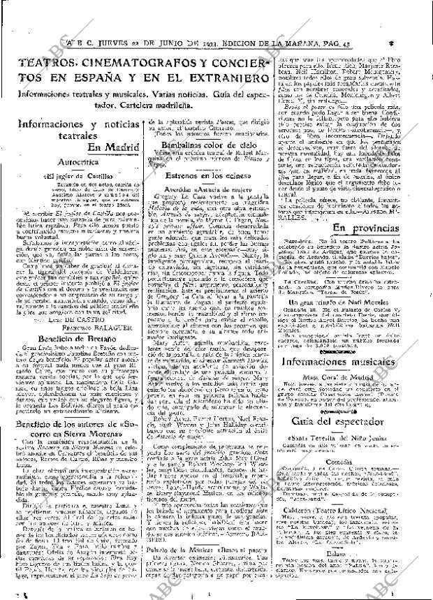 ABC MADRID 22-06-1933 página 45