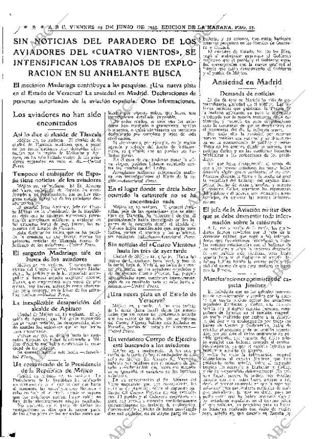 ABC MADRID 23-06-1933 página 17