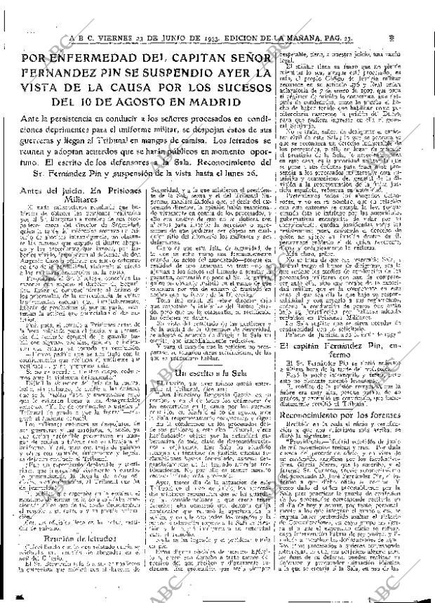 ABC MADRID 23-06-1933 página 23
