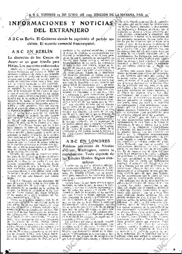 ABC MADRID 23-06-1933 página 35