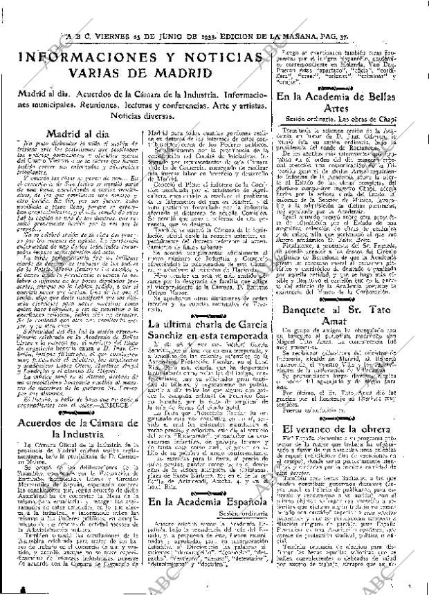 ABC MADRID 23-06-1933 página 37