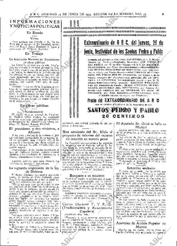 ABC MADRID 25-06-1933 página 33