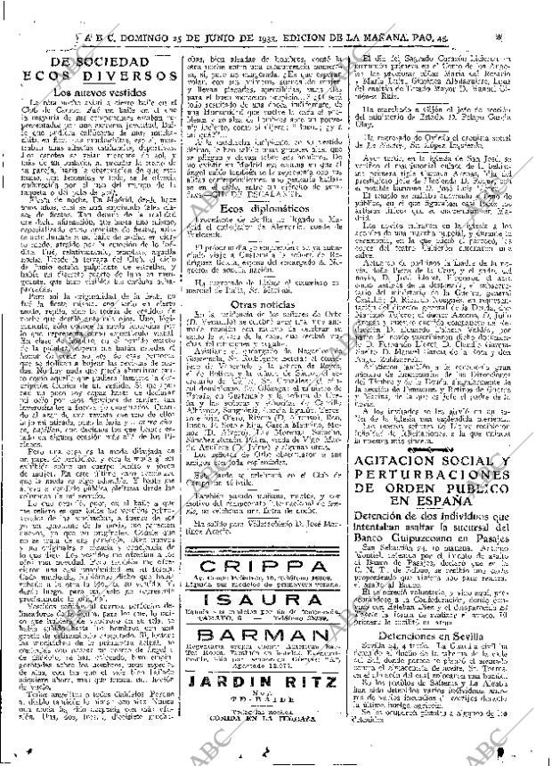 ABC MADRID 25-06-1933 página 45