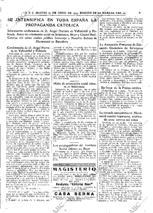 ABC MADRID 27-06-1933 página 25