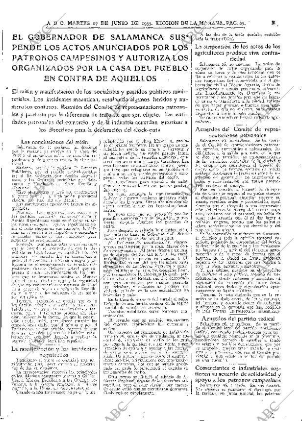 ABC MADRID 27-06-1933 página 27