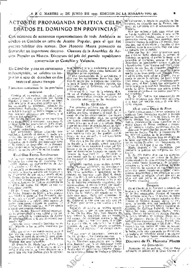 ABC MADRID 27-06-1933 página 31