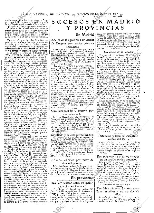 ABC MADRID 27-06-1933 página 33