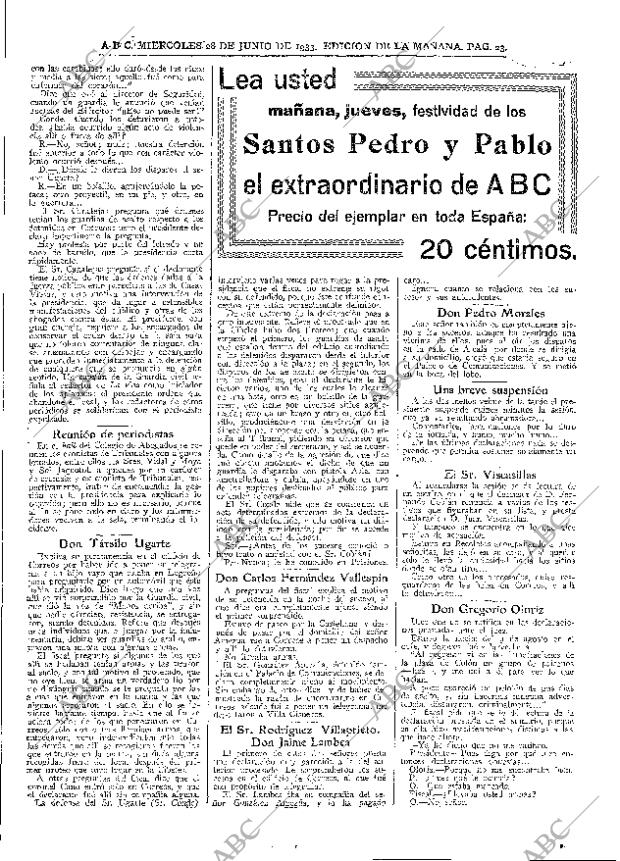 ABC MADRID 28-06-1933 página 23