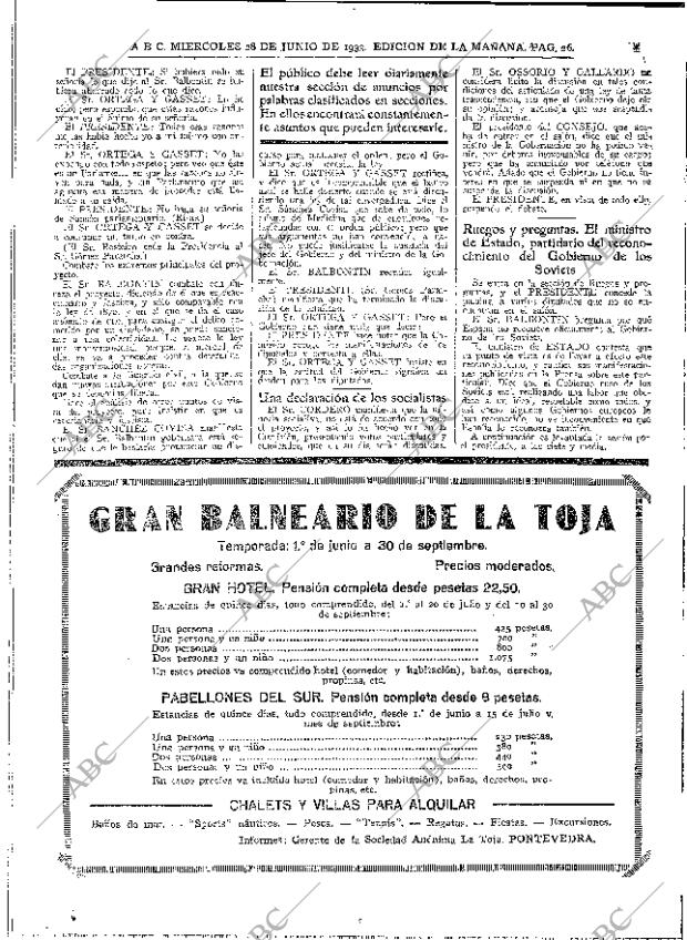 ABC MADRID 28-06-1933 página 26