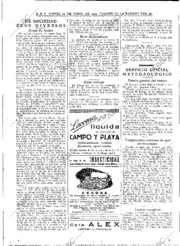 ABC MADRID 29-06-1933 página 32