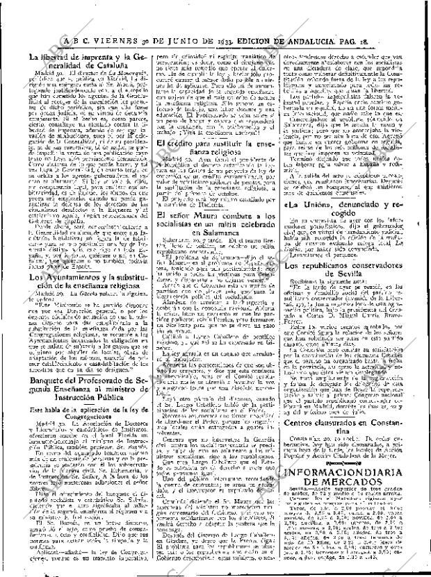 ABC SEVILLA 30-06-1933 página 18