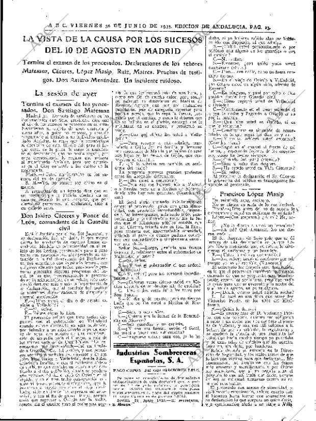 ABC SEVILLA 30-06-1933 página 23