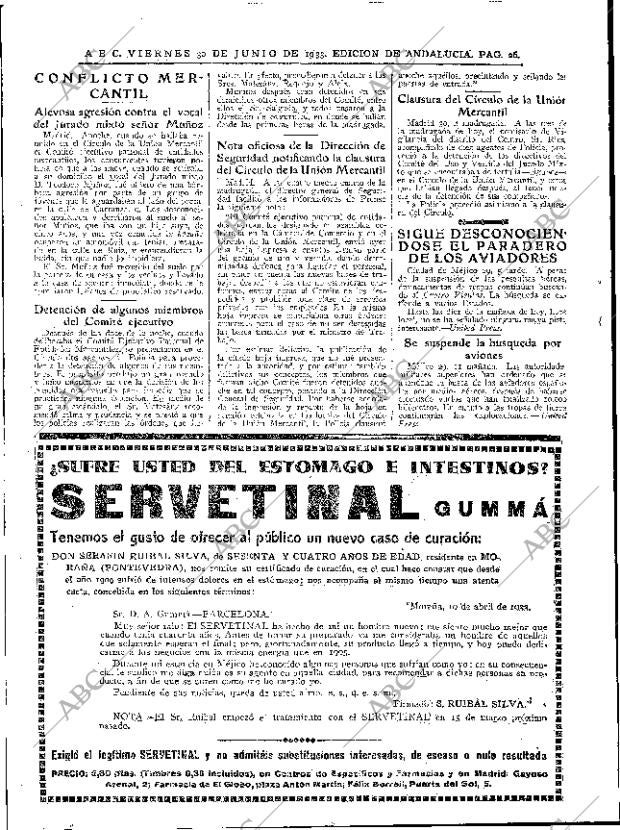 ABC SEVILLA 30-06-1933 página 26